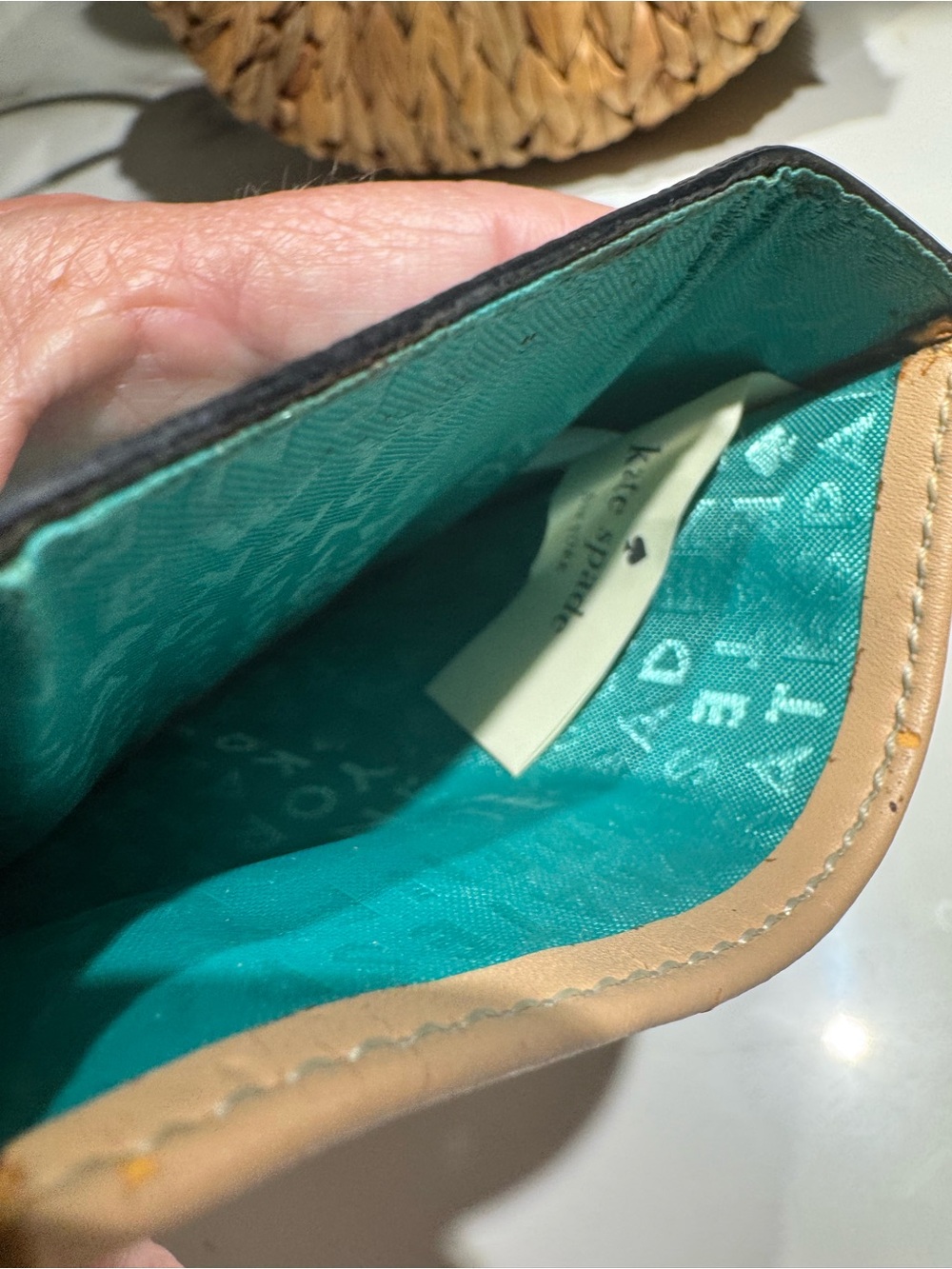 Kate Spade CC wallet and A new day Woven Straw Crossbody  NWT - Picture 10 of 10